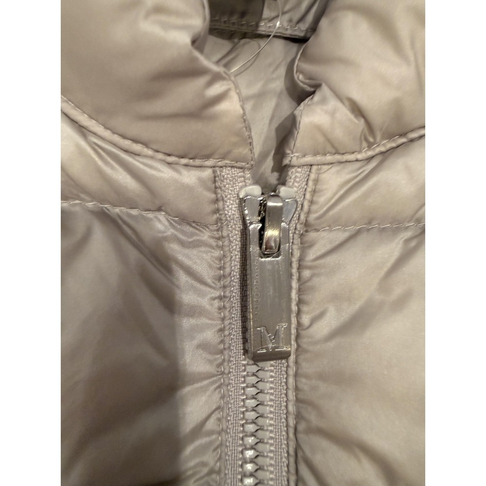 Martha Stewart Jacket Womens XL Silver Short Sleeve Down Puffer Packable Quilted - Picture 9 of 16